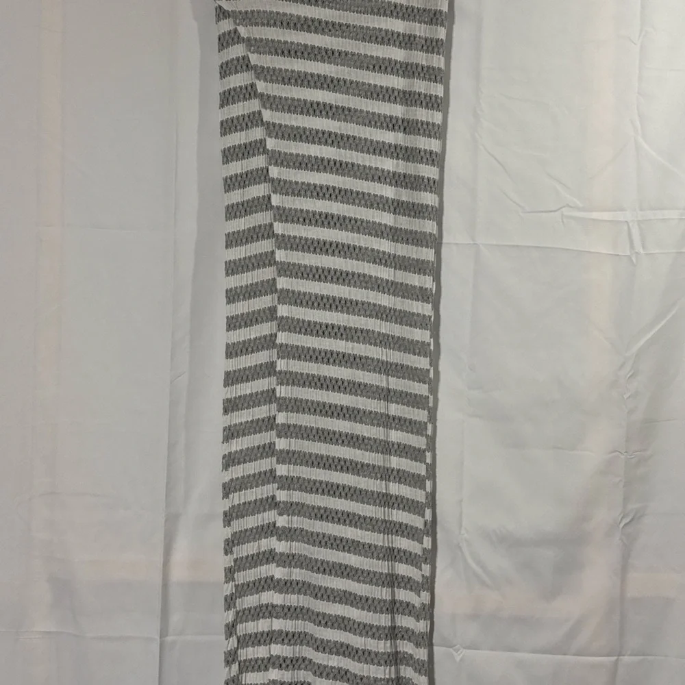 Tart Striped Maxi Skirt in Gray and White